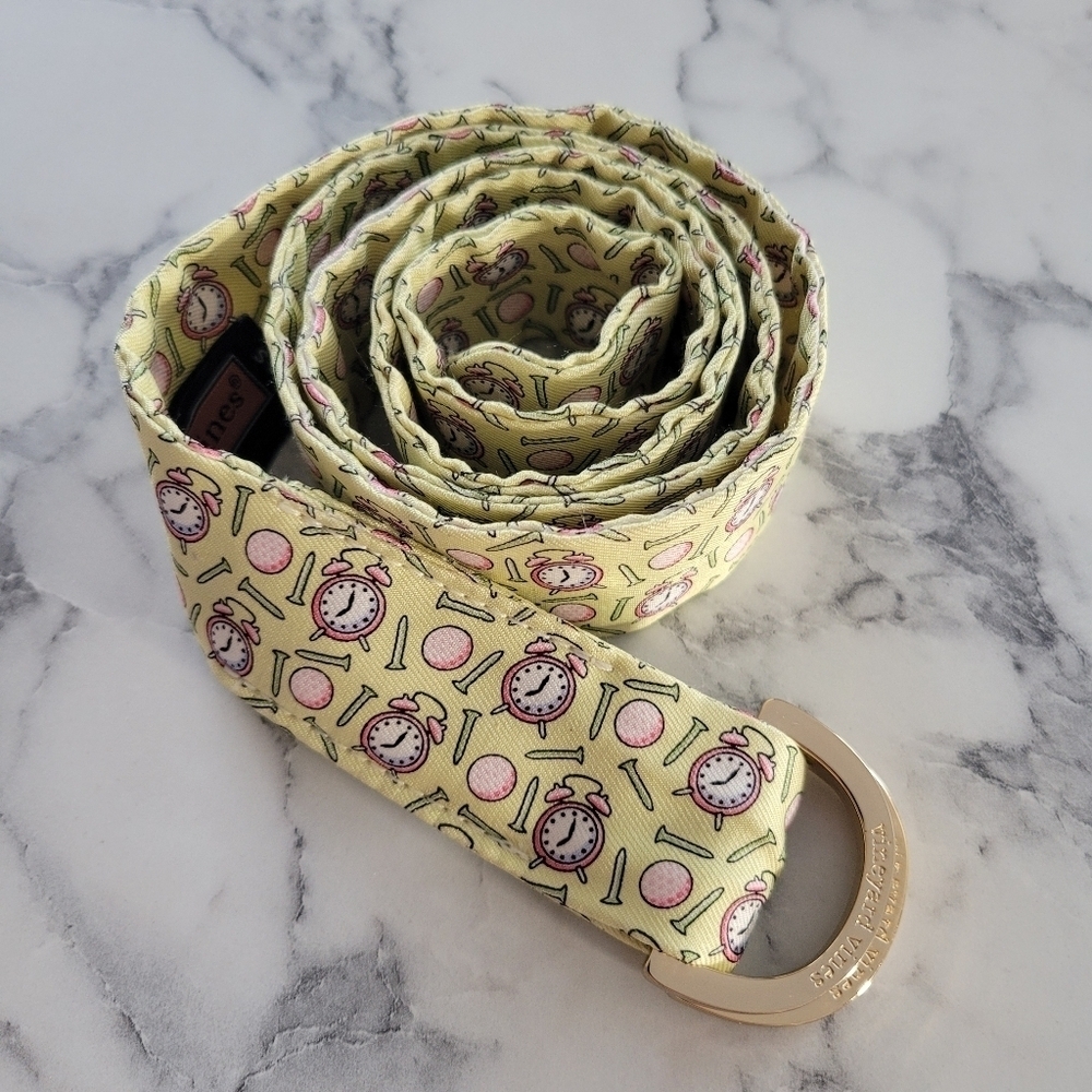 Lot of Two Novelty Print D-Ring Vineyard Vines Belts Small XS Golf Crabs Casual - Picture 2 of 15